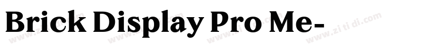 Brick Display Pro Me字体转换